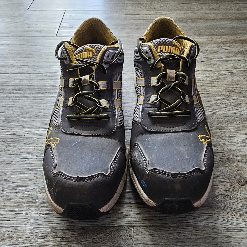 COPY - Puma Steel Toe Safety Shoes Gray Leather Sneakers Mens Size 12 - Picture 7 of 7